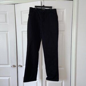 Lee Black Relaxed Fit Straight Leg Mid Rise 10 Long Pant